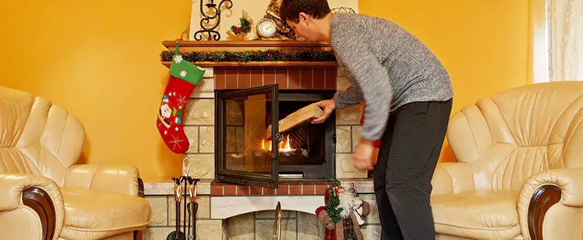 Rusted Metal Fireplace Restoration in Herriman, Utah